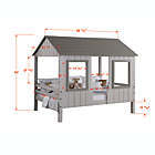 Alternate image 2 for Loft Bed House Two-Tone Full Bed in Grey
