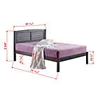 Alternate image 3 for Louver Platform Full Bed with Under Bed Drawers in Antique Grey