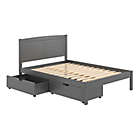 Alternate image 0 for Louver Platform Full Bed with Under Bed Drawers in Antique Grey