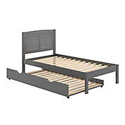 Louver Panel Bed with Trundle