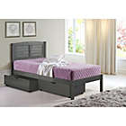 Alternate image 2 for Louver Platform Twin Bed with Under Bed Drawers in Antique Grey