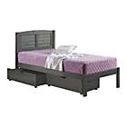 Alternate image 1 for Louver Platform Twin Bed with Under Bed Drawers in Antique Grey