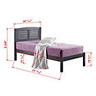 Alternate image 3 for Louver Platform Twin Bed in Antique Grey