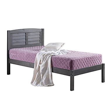 Louver Platform Twin Bed in Antique Grey. View a larger version of this product image.