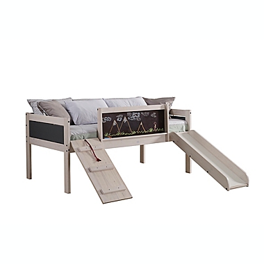 Art Play Junior Low Loft Twin Bed in White Wash. View a larger version of this product image.