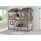 Alternate image 1 for Tower Twin Over Twin Bunk Bed in Rustic Dirty White