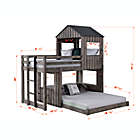 Alternate image 2 for Campsite Loft Twin over Full Bunkbed in Rustic Grey