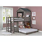 Alternate image 1 for Campsite Loft Twin over Full Bunkbed in Rustic Grey