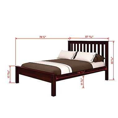 Contempo Full Platform Bed with Storage in Cappuccino. View a larger version of this product image.