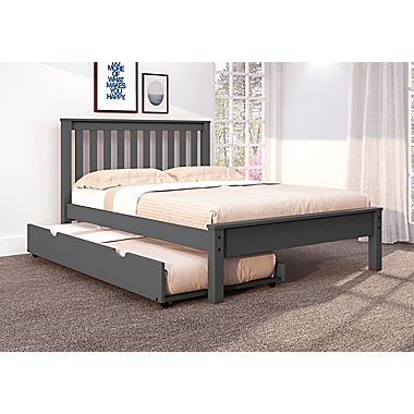 Contempo Full Platform Bed with Trundle in Dark Grey. View a larger version of this product image.