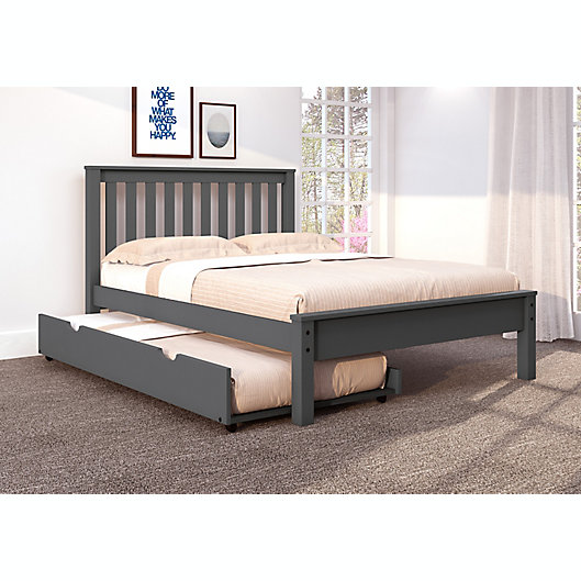 Contempo Platform Bed With Trundle, Twin Platform Bed With Trundle
