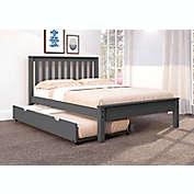 Contempo Full Platform Bed with Trundle in Dark Grey