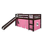 Alternate image 0 for Mission Twin Low Loft Bed in Cappuccino with Pink Tent Kit
