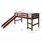 Alternate image 2 for Twin Loft Bed in Espresso with Blue Tent Kit