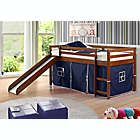 Alternate image 1 for Twin Loft Bed in Espresso with Blue Tent Kit
