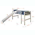 Alternate image 2 for Twin Low Loft Bed in White with Blue Tent Kit
