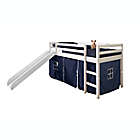 Alternate image 0 for Twin Low Loft Bed in White with Blue Tent Kit