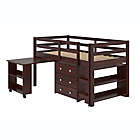 Alternate image 0 for Twin Low Loft Bed with Storage in Cappuccino