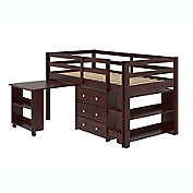 Twin Low Loft Bed with Storage