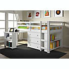 Alternate image 2 for Twin Low Loft Bed with Storage in White
