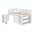 Alternate image 0 for Twin Low Loft Bed with Storage in White