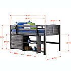 Alternate image 3 for Louver Low Loft Twin Bed in Antique Grey`