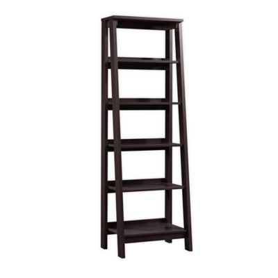 5 Shelf Bookshelf Bed Bath Beyond, Mainstays 70 5 Shelf Leaning Ladder Bookcase Espresso