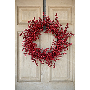 Bee &amp; Willow Galvanized Over-The-Door Wreath Hook in Dark Pewter. View a larger version of this product image.