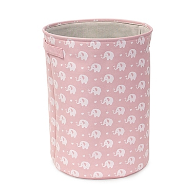 Closet Complete Pink Elephant Round Hamper. View a larger version of this product image.