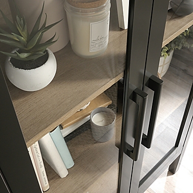 Sauder&reg; Anda Norr Storage Display Cabinet in Grey. View a larger version of this product image.