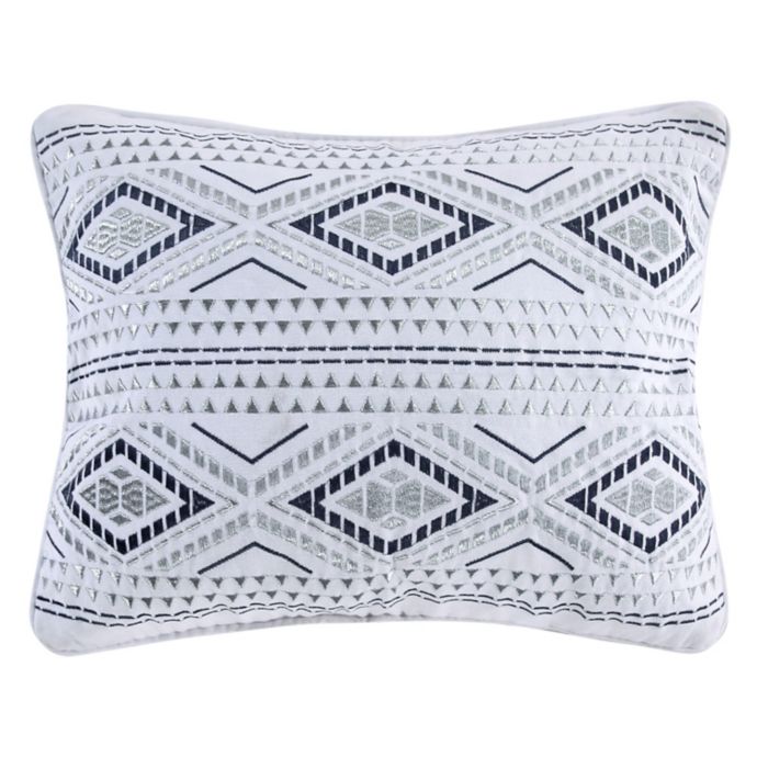 Levtex Home Ruaha Geometric Oblong Throw Pillow in White ...