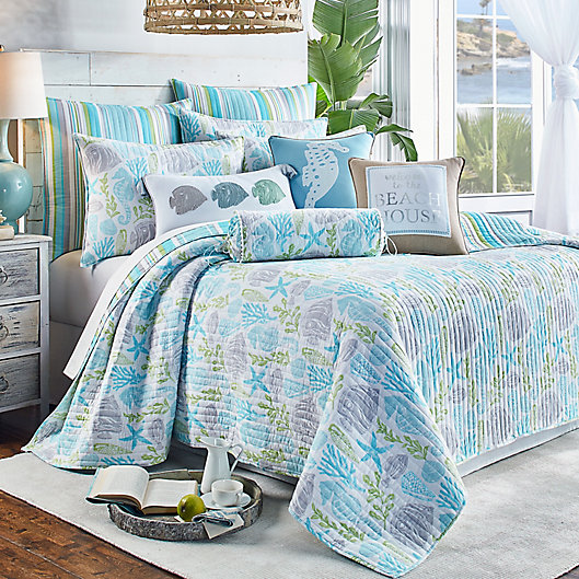 Alternate image 1 for Levtex Home Deva Beach 2-Piece Reversible Twin Quilt Set in Teal