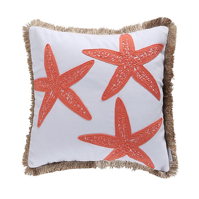 Alternate image 1 for Levtex Home Bakio Starfish Square Throw Pillow in White