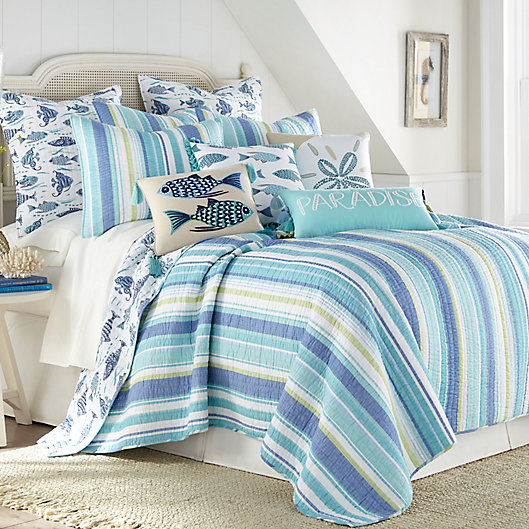 Alternate image 1 for Levtex Home Laida Beach 3-Piece King Quilt Set in Blue