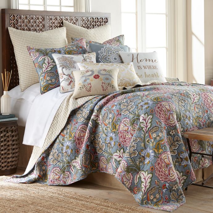 Levtex Home Angelica 3Piece Reversible Quilt Set Bed Bath and Beyond