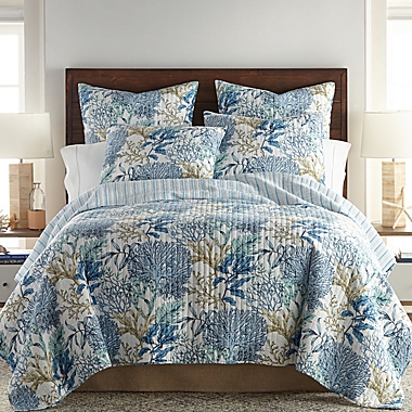 Levtex Home Mahina 3-Piece Reversible King Quilt Set in Blue. View a larger version of this product image.