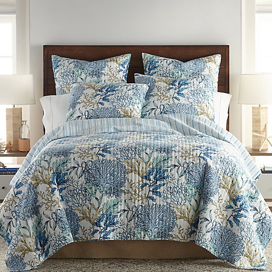 Alternate image 1 for Levtex Home Mahina 2-Piece Reversible Twin Quilt Set in Blue