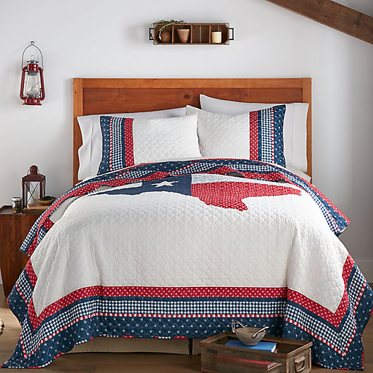 Alternate image 1 for Levtex Home Texas Flag 3-Piece Reversible King Quilt Set in Blue/Red