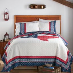 Levtex Home Texas Flag 3-Piece Reversible Quilt Set