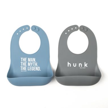 Bella Tunno&trade; 2-Piece The Man Wonder Bib Set. View a larger version of this product image.