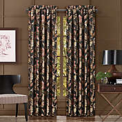 J. Queen New York&trade; Martinique 2-Pack 84-Inch Rod Pocket Window Curtain Panels in Black