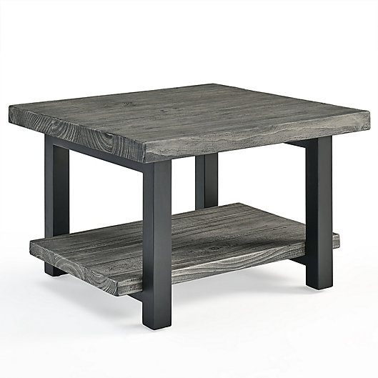 Alternate image 1 for Alaterre Pomona Metal and Wood 27-Inch Square Coffee Table in Slate Grey