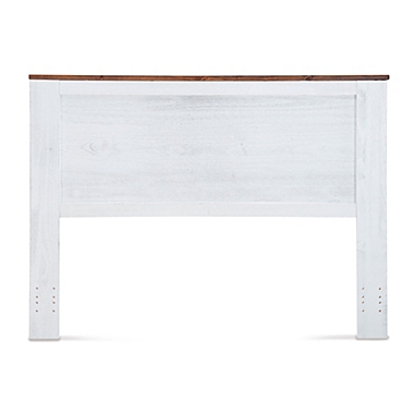 Reia Full/Queen Headboard in White/Rustic Oak. View a larger version of this product image.