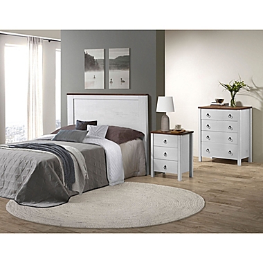 Reia Bedroom Furniture Collection in White/Rustic Oak. View a larger version of this product image.