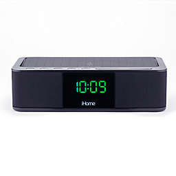 iHome® Alarm Clock in Black with Wireless Charging and USB Charging