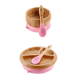 Avanchy Bamboo + Silicone Essentials Set in Pink