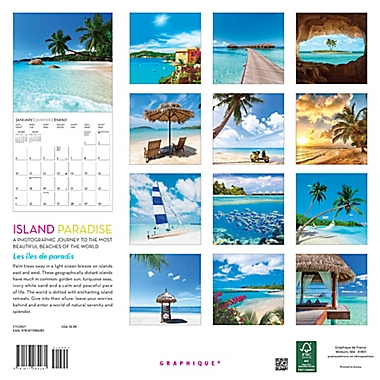 Graphique&reg; de France Island Paradise 2021 Wall Calendar. View a larger version of this product image.