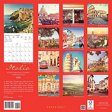 Graphique&reg; de France 2021 Italia Wall Calendar. View a larger version of this product image.