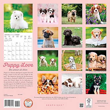 Graphique&reg; de France Puppy Love 2021 Wall Calendar. View a larger version of this product image.