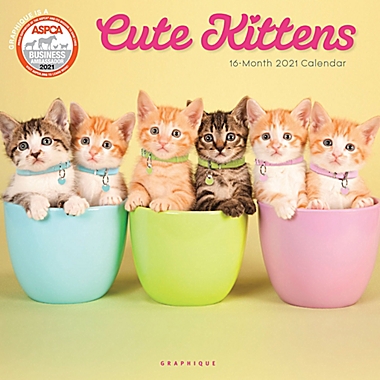 Graphique&reg; de France Cute Kittens 2021 Wall Calendar. View a larger version of this product image.